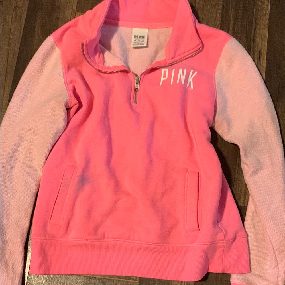Pink Quarter-Zip Pullover